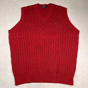 Bobby Jones V-Neck Red Sweater Vest